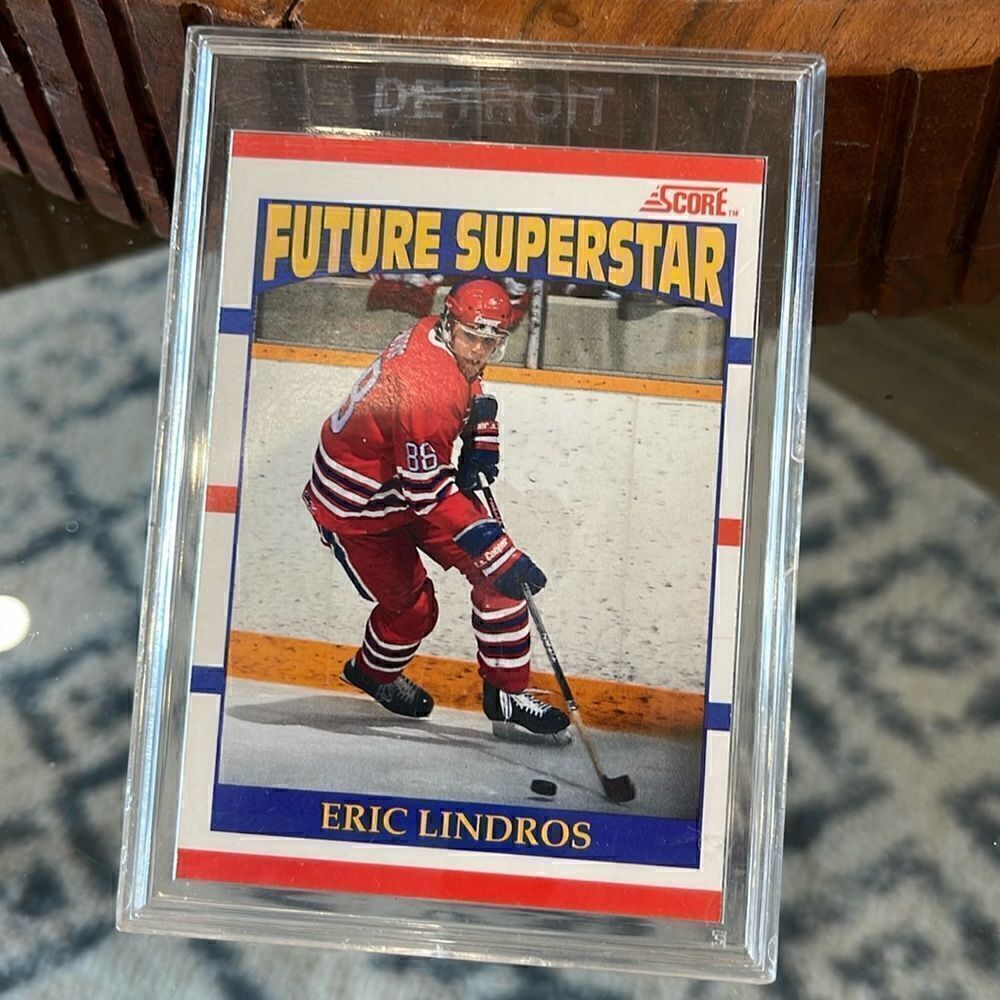 Eric Lindros, Oshawa General hockey card. 1990 from Score